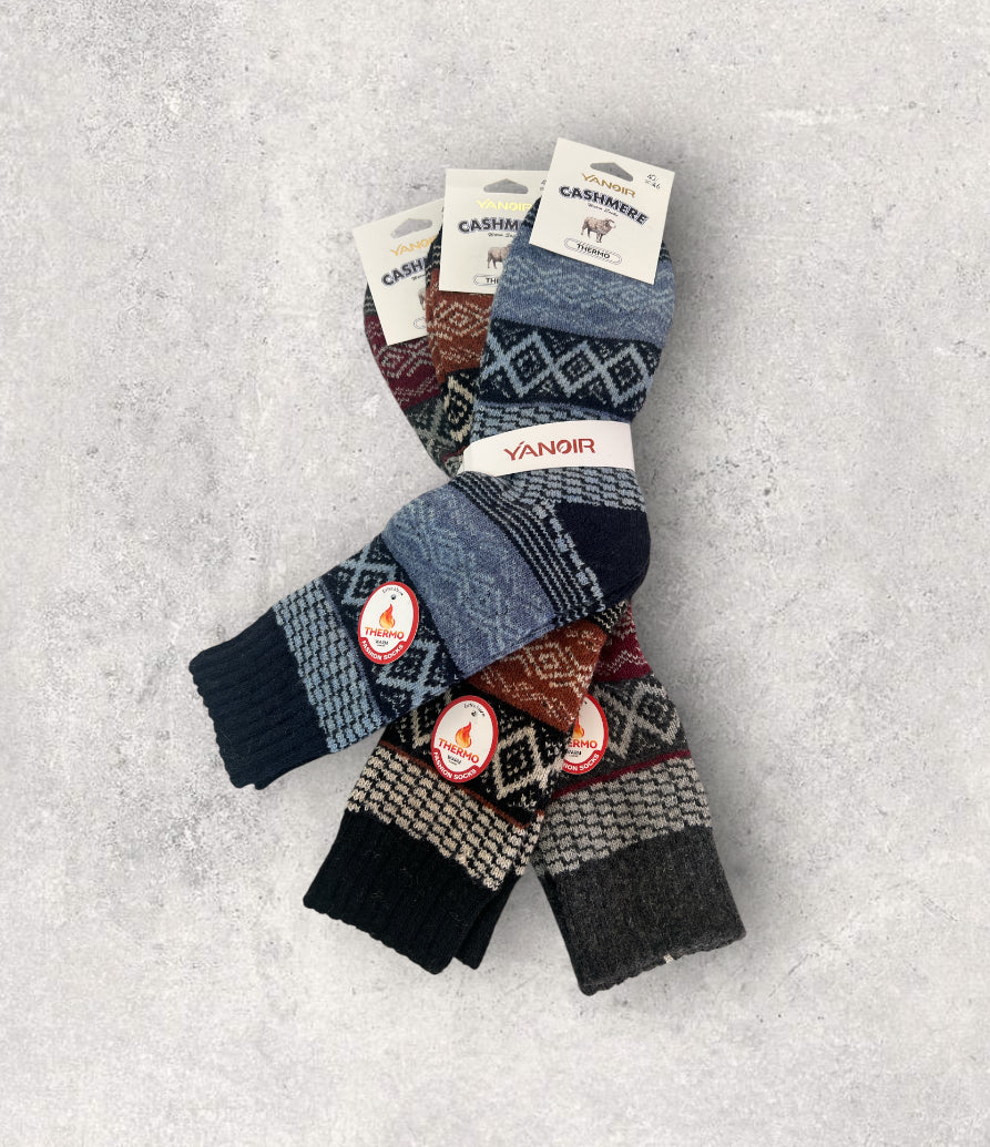 Calcetines térmicos de lana yanoir cashmere (pack de 3 pares)H