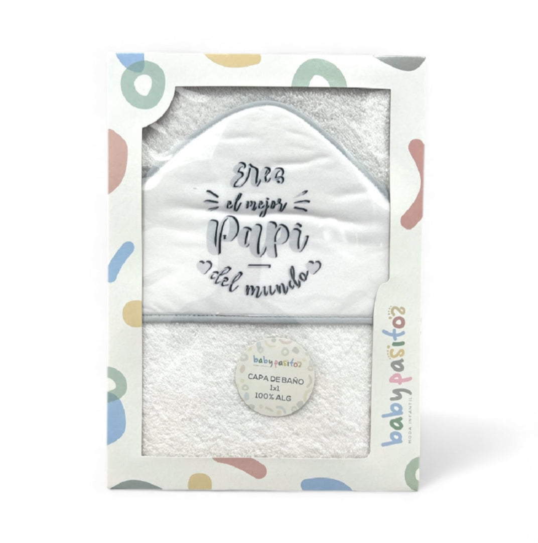 Capa de baño frases 100%algodon 1x1
