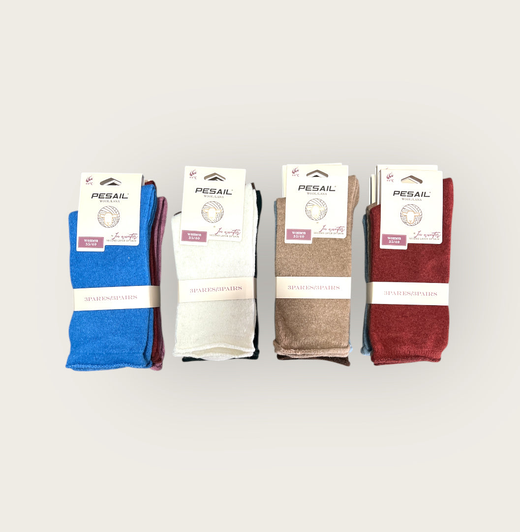 Calcetines térmicos de lana SIN PUÑO persail( pack de 12 pares )