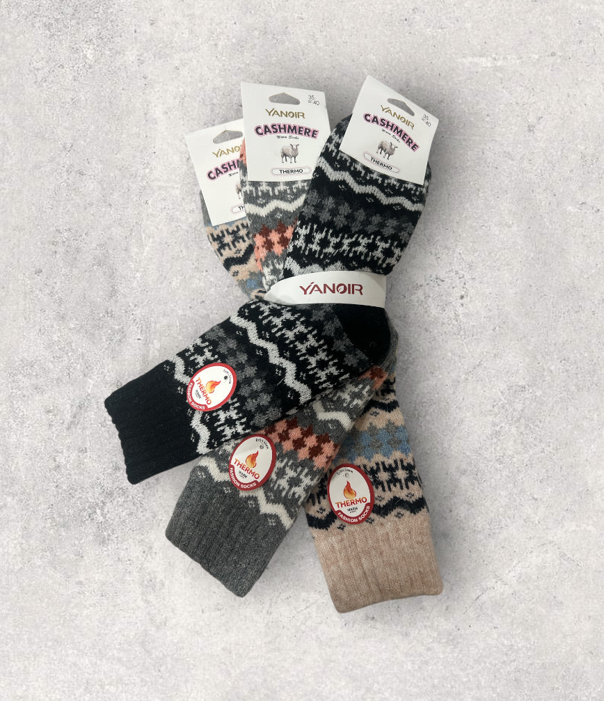 Calcetines térmicos de lana  yanoir cashmere (Pack de 3 pares)