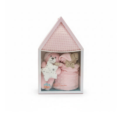 Set Regalo Bebé Manta + Peluche + Dou Dou Inter Baby – Caja Casita