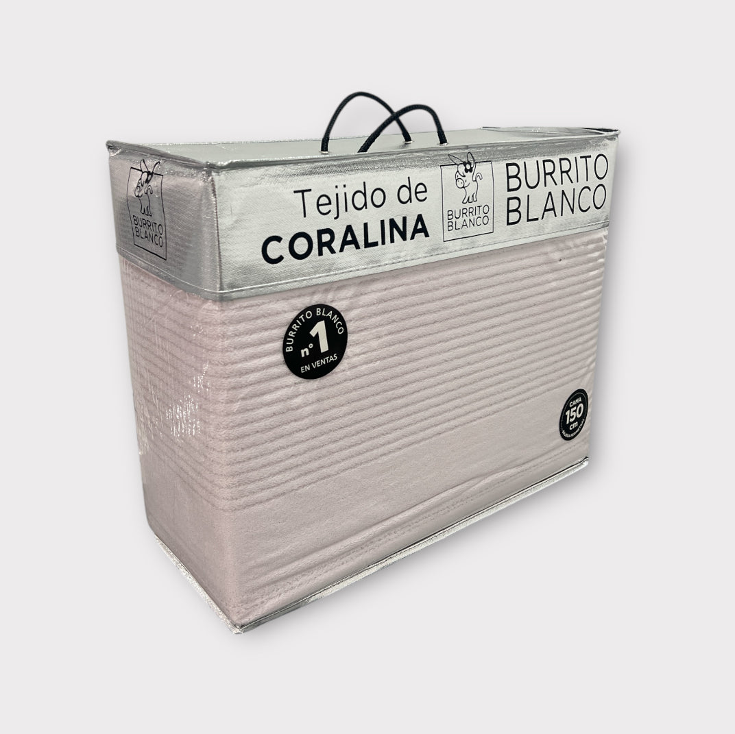 Sábanas de coralina Burrito blanco 150cm