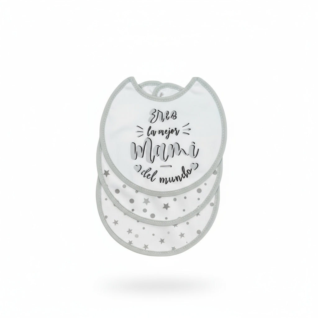 Babero plastificado (pack de 3 unidades) 20x20