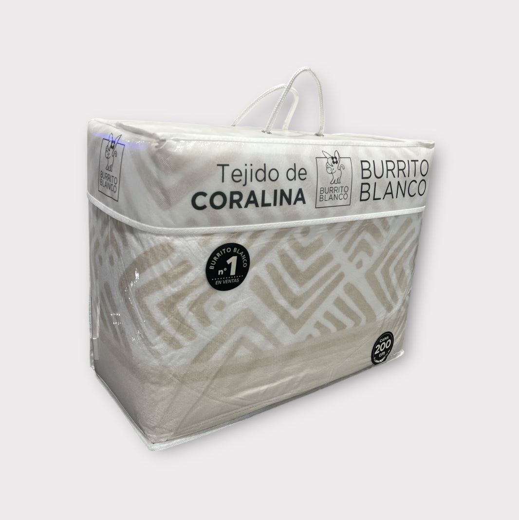 Sábanas de Coralina Burrito Blanco 135 cm