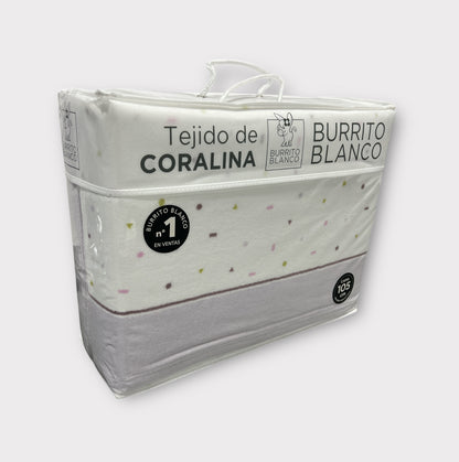 Sábanas de Coralina Burrito Blanco 135 cm