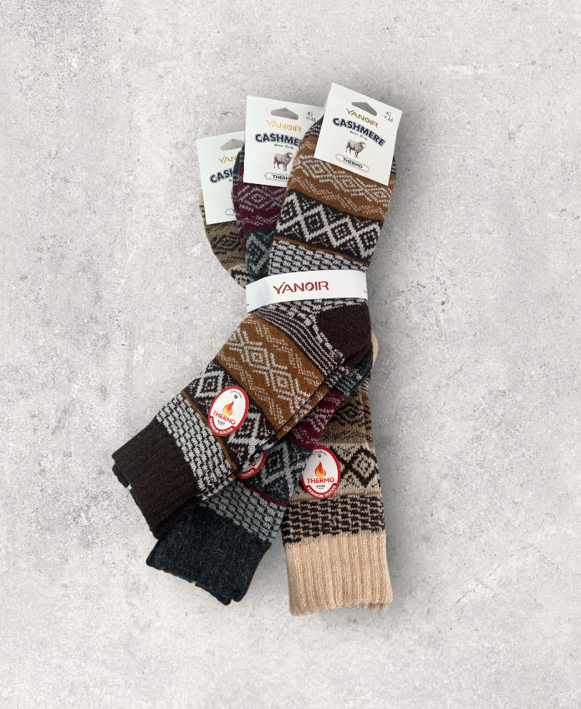 Calcetines térmicos de lana yanoir cashmere (pack de 3 pares)H