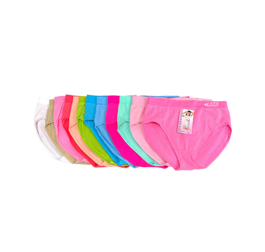 Braguita licra sin costuras STV raya (pack de 6 unidades) talla 2A a 16A