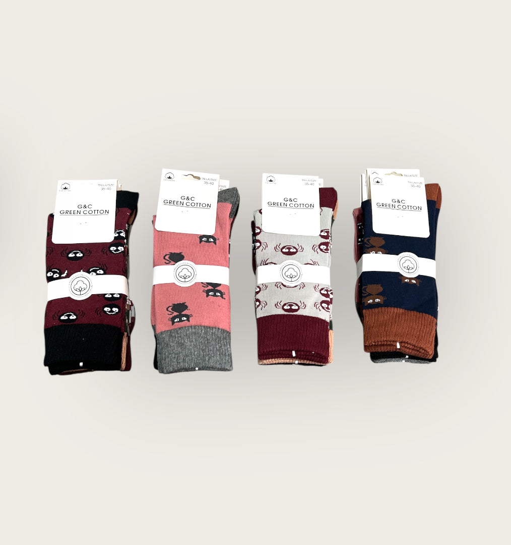 Calcetines medio de algodón 35/40 ( pack de 12 pares)