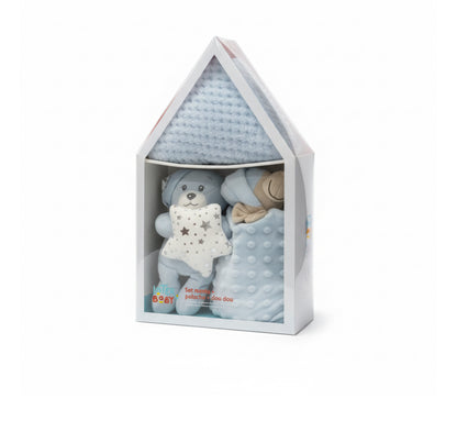 Set Regalo Bebé Manta + Peluche + Dou Dou Inter Baby – Caja Casita
