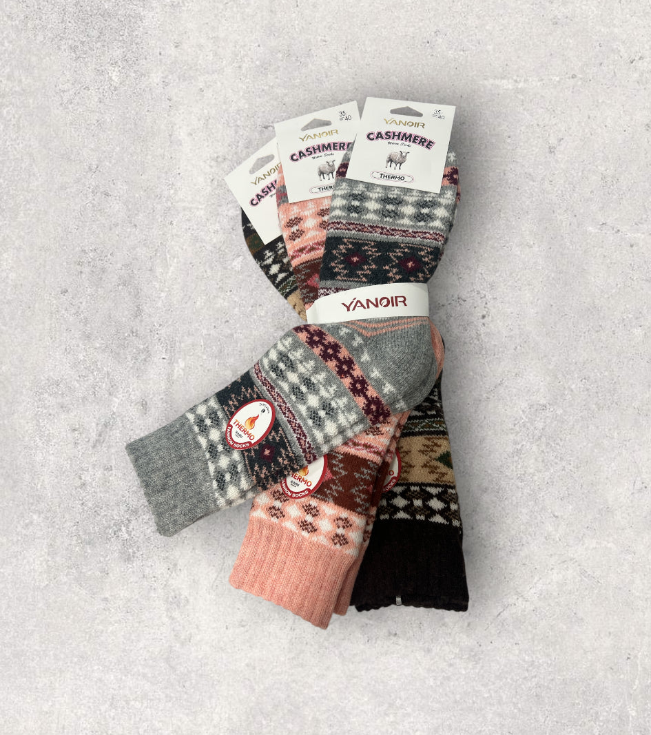 Calcetines térmicos de lana  yanoir cashmere (Pack de 3 pares)