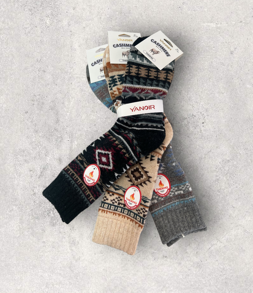 Calcetines térmicos de lana yanoir cashmere (pack de 3 pares)H