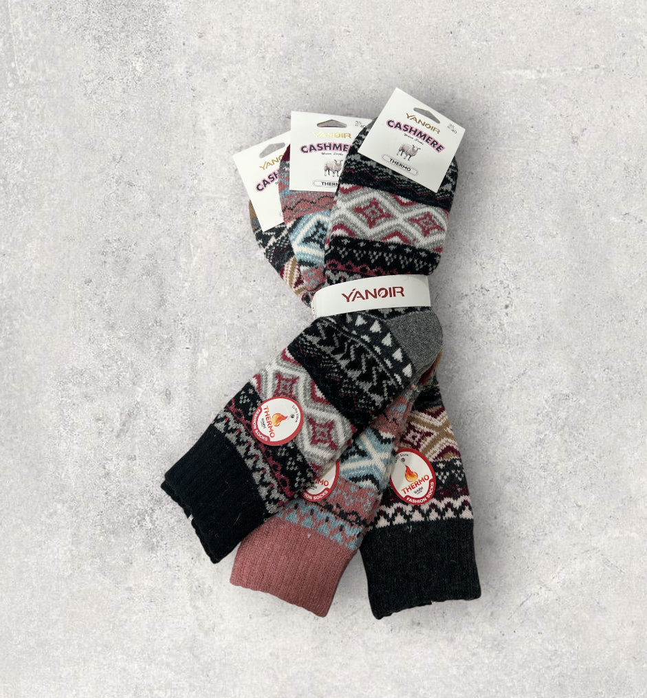 Calcetines térmicos de lana  yanoir cashmere (Pack de 3 pares)