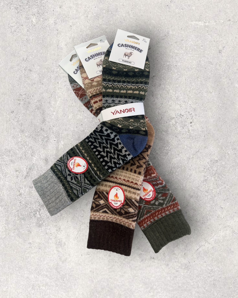 Calcetines térmicos de lana yanoir cashmere (pack de 3 pares)H