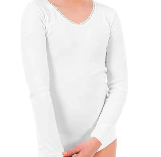Camiseta interior algodón manga larga niña Inter-punt