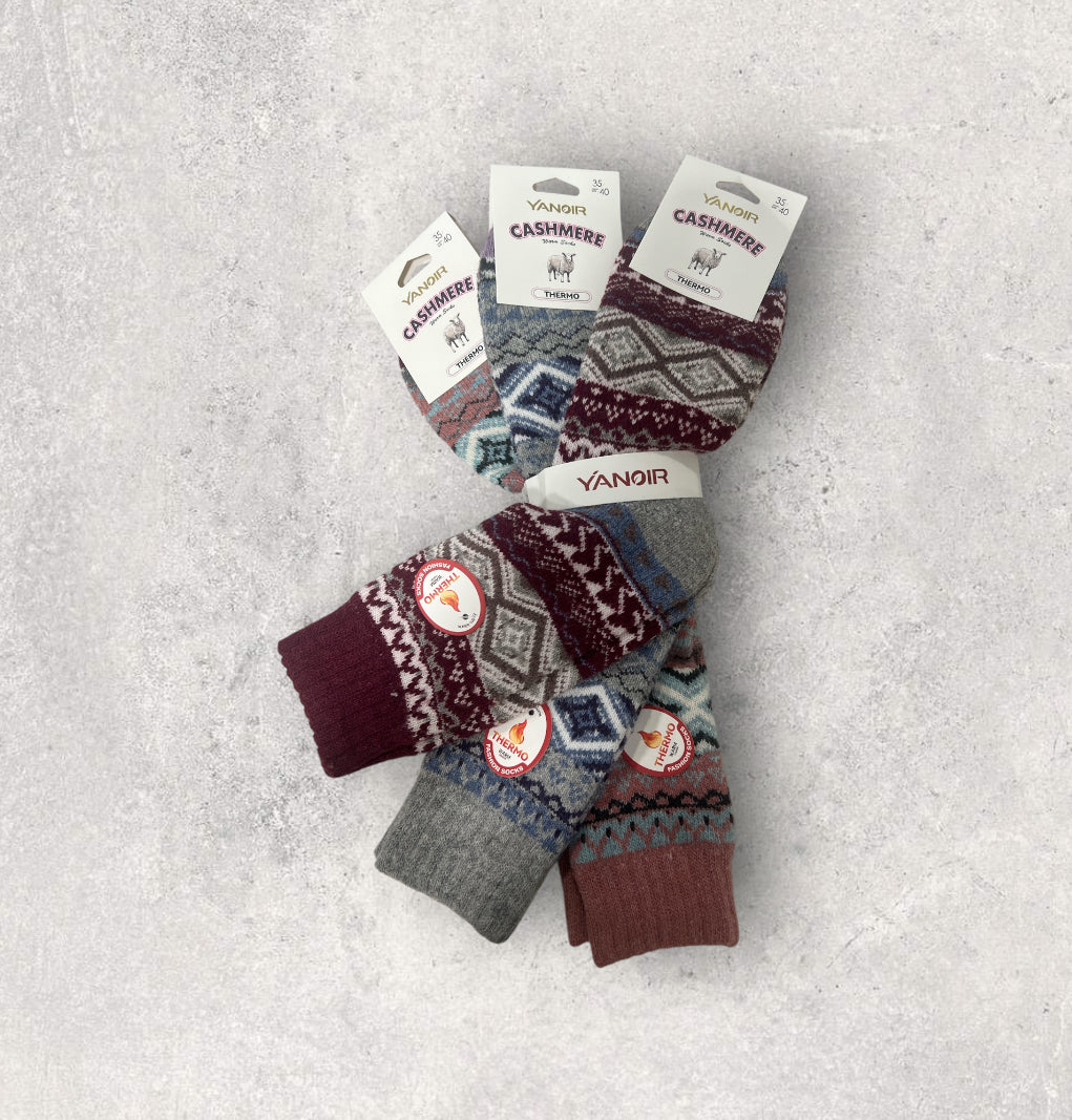 Calcetines térmicos de lana  yanoir cashmere (Pack de 3 pares)