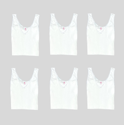 Camisetas interior de tirantes mujer algodón (pack de 6 unidades)