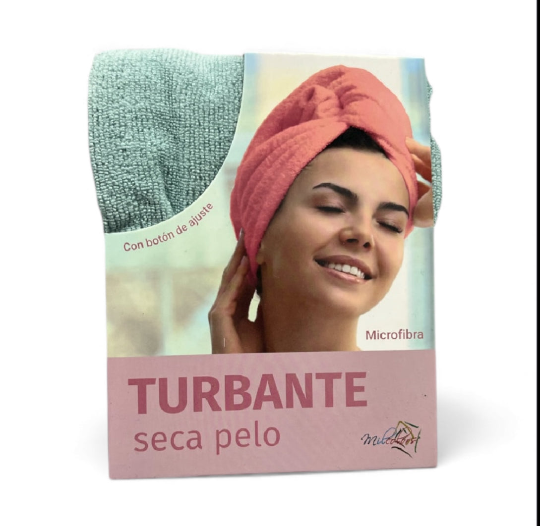Toalla turbante para el secado del cabello