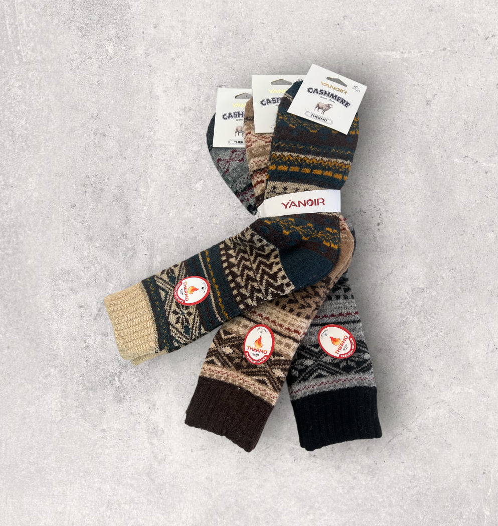 Calcetines térmicos de lana yanoir cashmere (pack de 3 pares)H