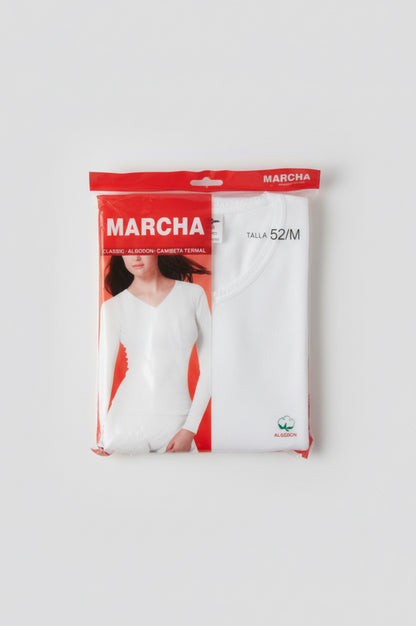 Camiseta manga larga interior algodón Marcha mujer