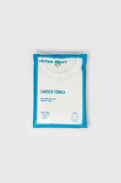 Camiseta interior algodón manga larga niño Inter-punt