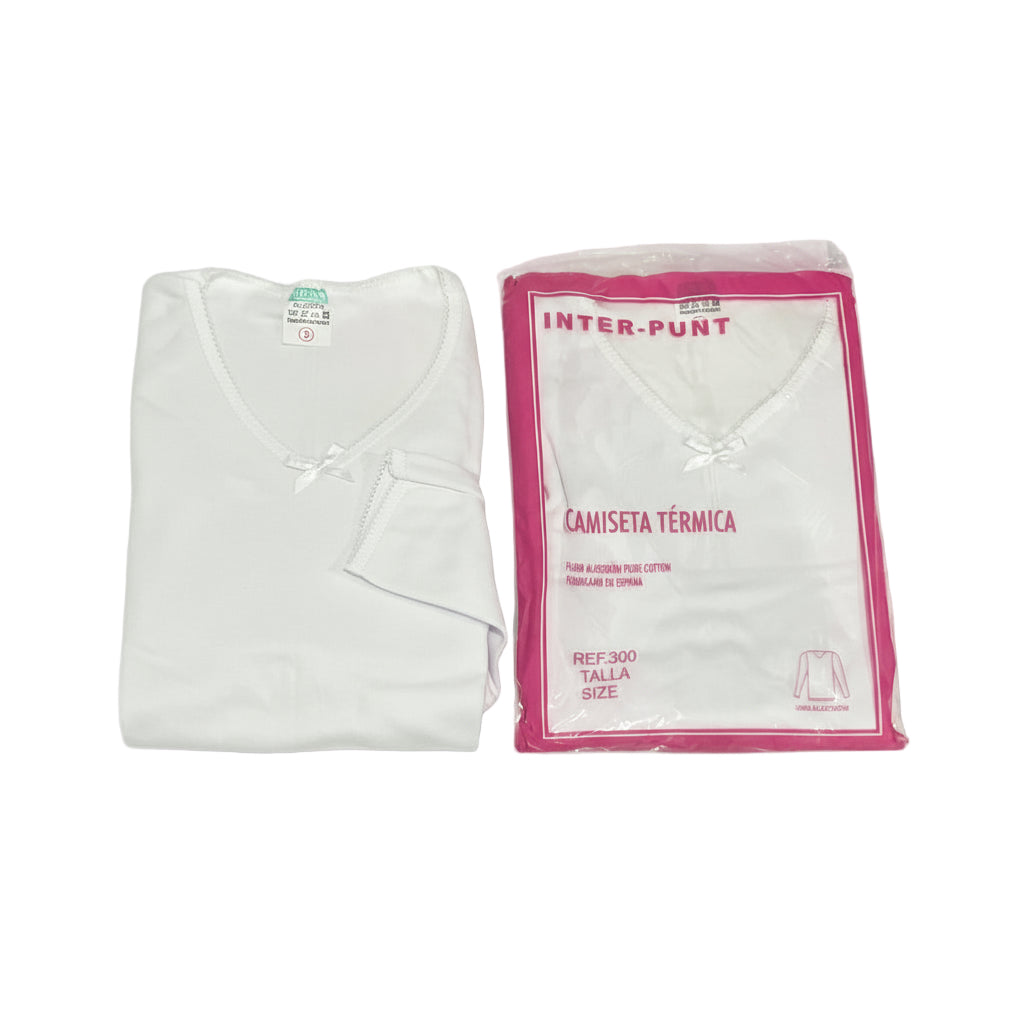 Camiseta interior algodón manga larga niña Inter-punt( pack de 6 unidades)