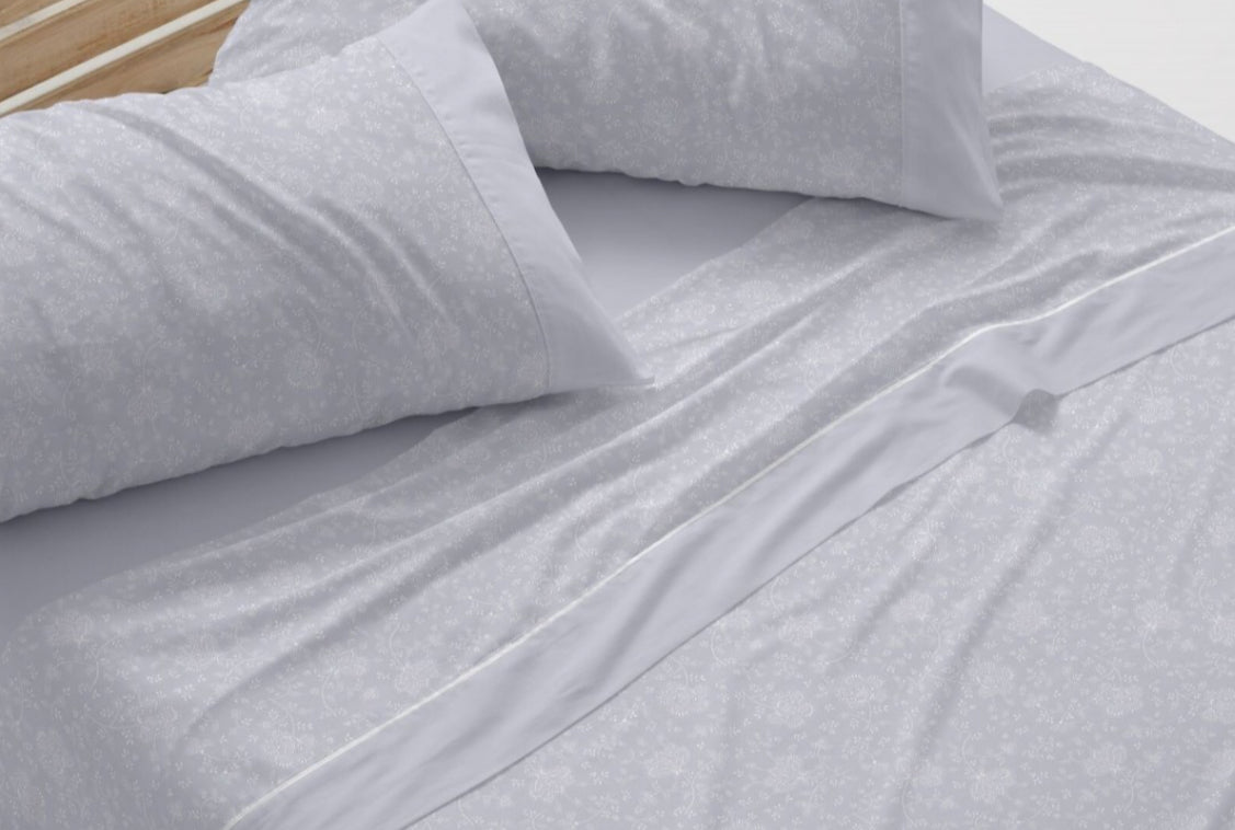 Juego de Sábana Burrito Blanco  (2 fundas de almohada) 150/160cm