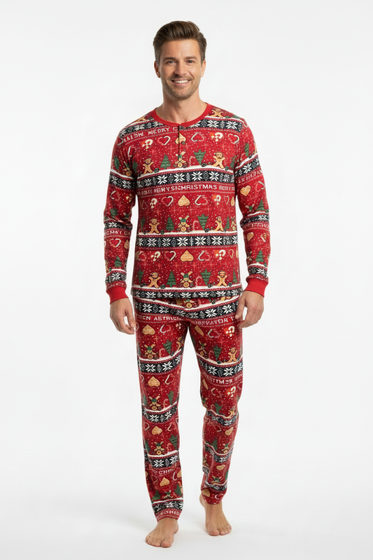 Pijama Navideño Hombre Gingerbread Christmas