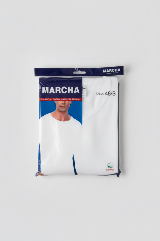 Camiseta manga larga interior de algodón marcha hombre