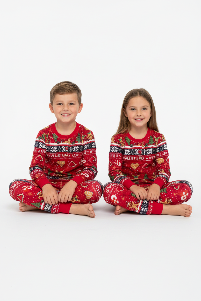 Pijama Navideño Infantil Gingerbread Christmas