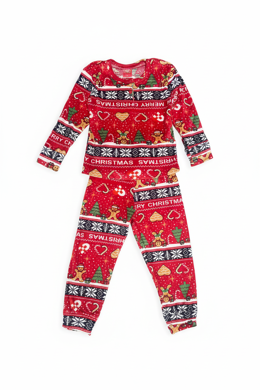 Pijama Navideño Infantil Gingerbread Christmas